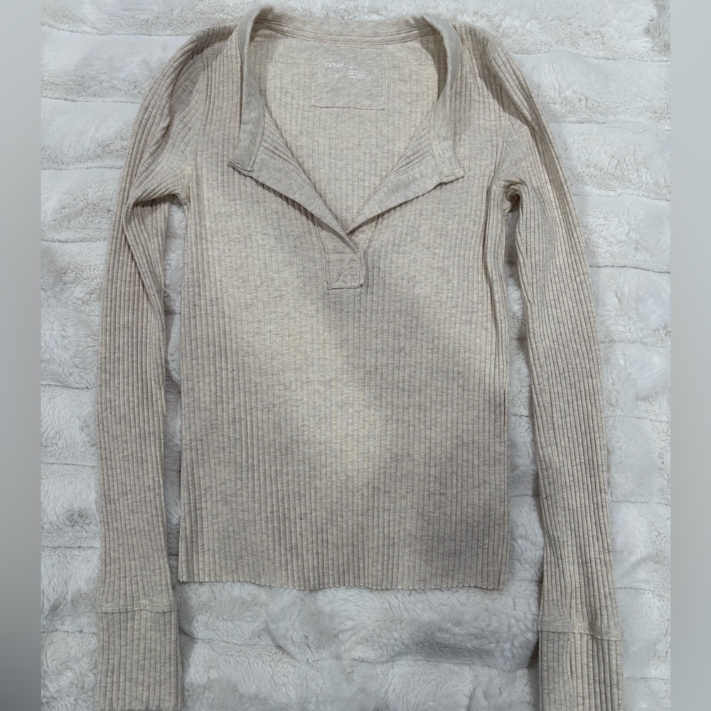 Arie ribbed long sleeve top